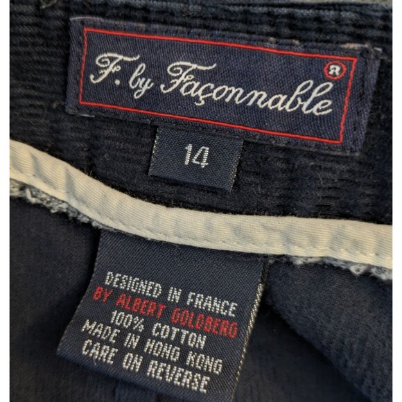 F. by Façonnable Corduroy Pants Women's 14 Vintage High Waist Academia Preppy - Picture 7 of 7
